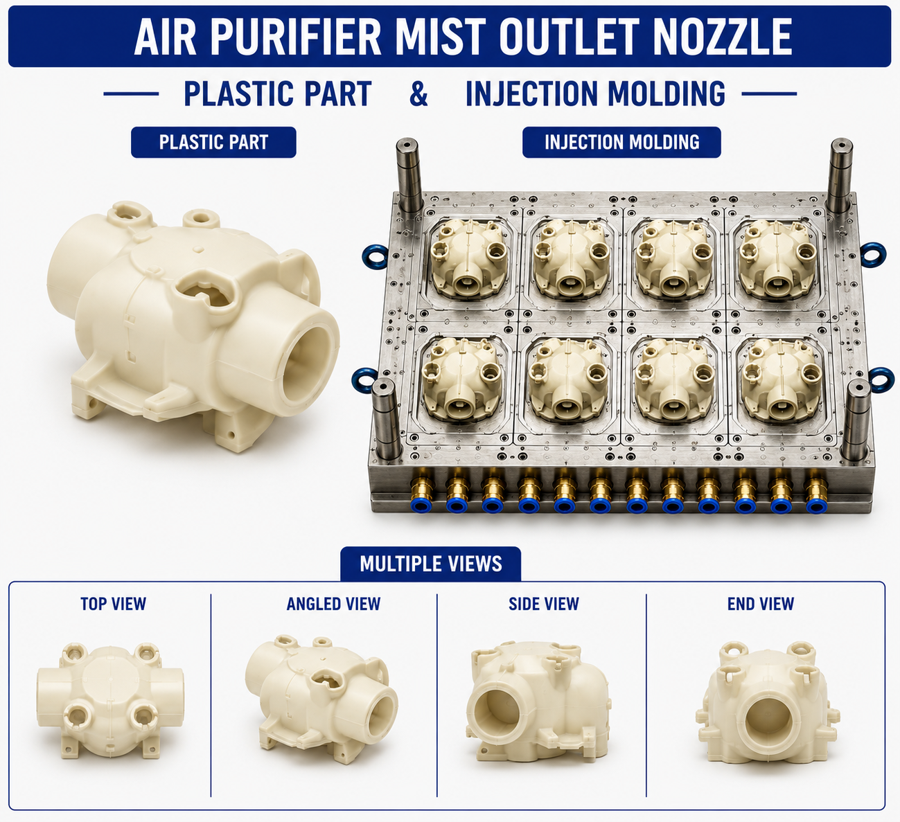 Air Purifier Plastic Mist Outlet Nozzle Mould and Moulding Service